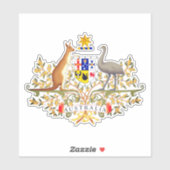 Sticker Armoiries de l'Australie (Feuille)