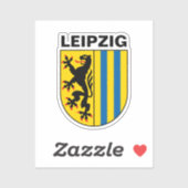Sticker Armoiries de Leipzig, Allemagne (Feuille)
