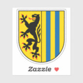 Sticker Armoiries de Leipzig, Allemagne (Feuille)