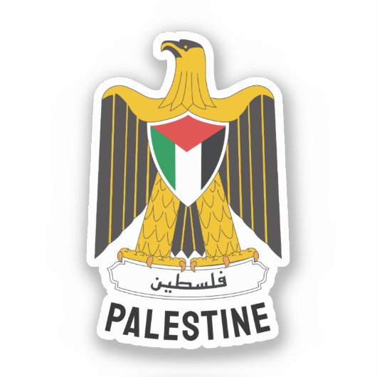Sticker Armoiries de l'État de Palestine (Recto)