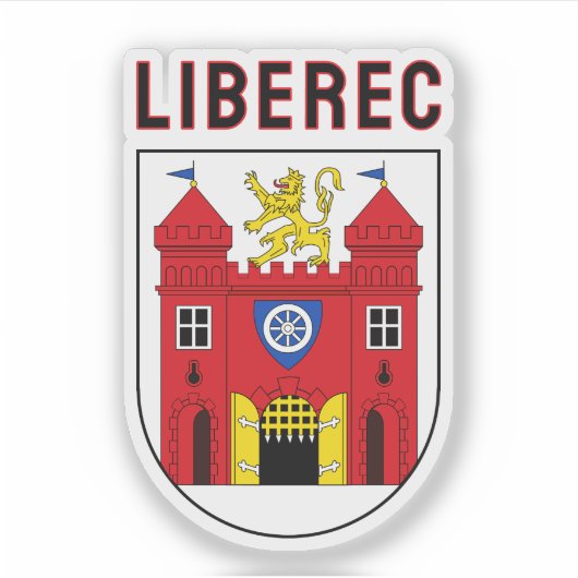 Sticker Armoiries de Liberec, République tchèque (Devant)