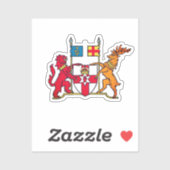 Sticker Armoiries de l'Irlande du Nord (Feuille)