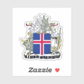 Sticker Armoiries de l'Islande (Feuille)