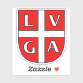 Sticker Armoiries de Lugano, Suisse (Feuille)