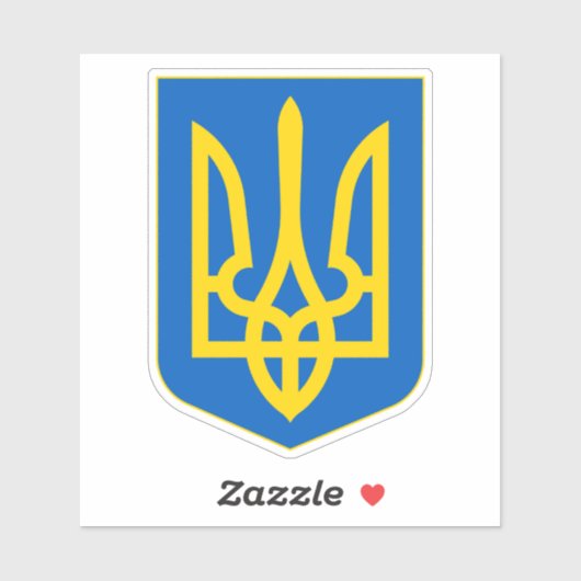 Sticker Armoiries de l'Ukraine (Feuille)