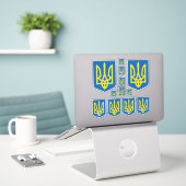 Sticker Armoiries de l'Ukraine (Ordinateur portable sur le bureau)