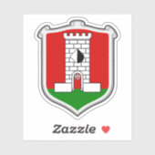 Sticker Armoiries de Lysá et Labem, République tchèque (Feuille)