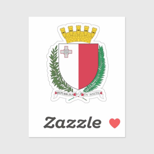 Sticker Armoiries de Malte (Feuille)