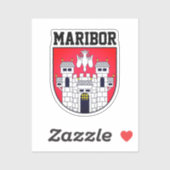Sticker Armoiries de Maribor - SLOVENIE (Feuille)