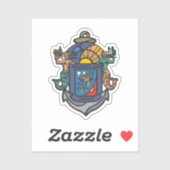 Sticker Armoiries de Mazatlán, Sinaloa (MX) (Feuille)