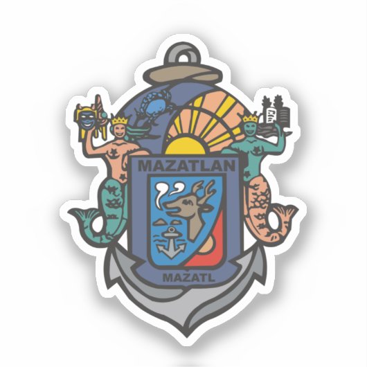 Sticker Armoiries de Mazatlán, Sinaloa (MX) (Recto)