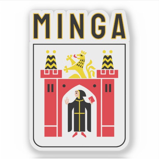 Sticker Armoiries de Minga, Bavière (Devant)