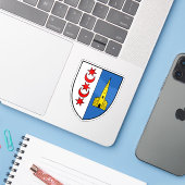 Sticker Armoiries de Montreux, Suisse (Ordinateur portable avec iPhone)