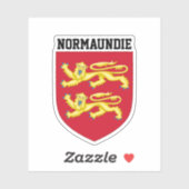 Sticker Armoiries de Normandie - FRANCE (Feuille)