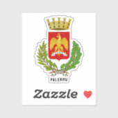 Sticker Armoiries de Palerme - ville, Sicile (Feuille)