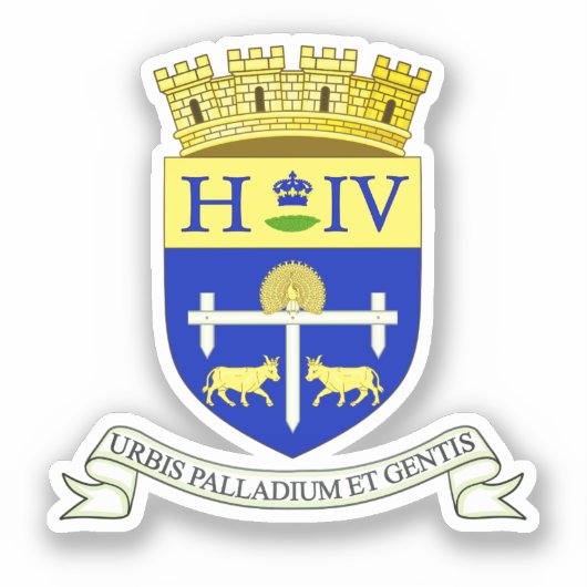 Sticker Armoiries de Pau, Pyrénées-Atlantiques (FRANCE) (Recto)