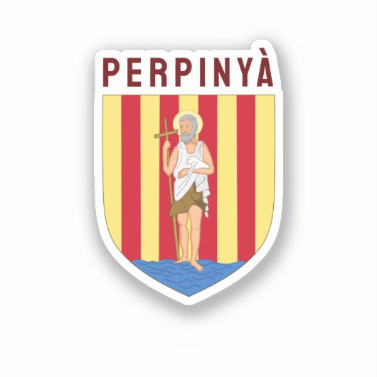 Sticker Armoiries de Perpignan, FRANCE (Recto)