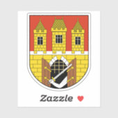 Sticker Armoiries de Prague, République tchèque (Feuille)