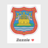 Sticker Armoiries de Puebla de Zaragoza, Mexique (Feuille)