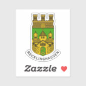 Sticker Armoiries de Recklinghausen, Allemagne (Feuille)