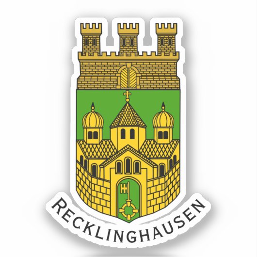 Sticker Armoiries de Recklinghausen, Allemagne (Recto)