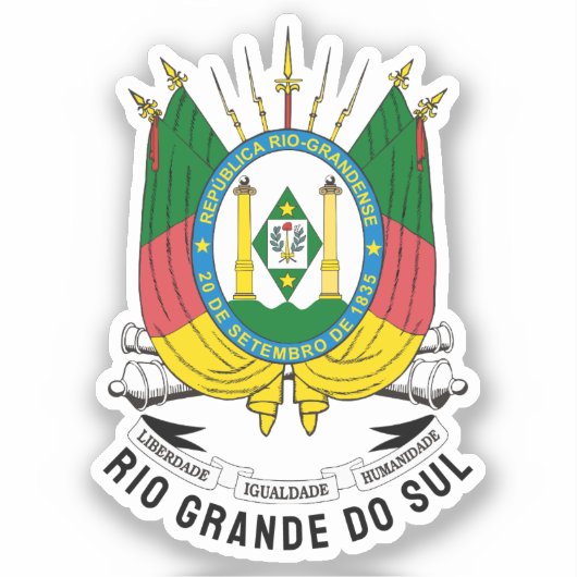 Sticker Armoiries de Rio Grande do Sul - Brésil (Recto)