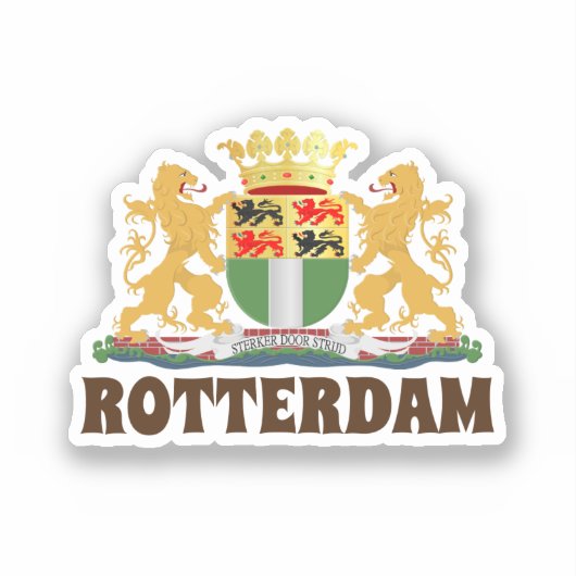 Sticker Armoiries de Rotterdam, Pays-Bas (Recto)
