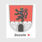 Sticker Armoiries de Rožnov pod Radhoštěm, Czechia (Feuille)