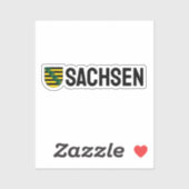 Sticker Armoiries de Sachsen (Saxe), ALLEMANDE (Feuille)