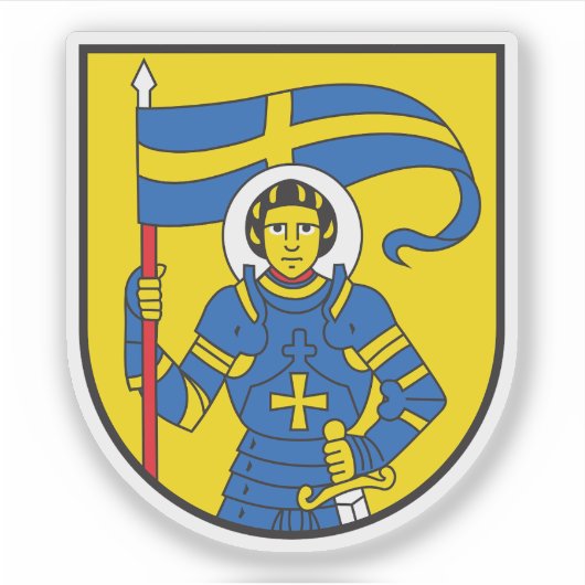 Sticker Armoiries de Saint-Moritz, Suisse (Devant)