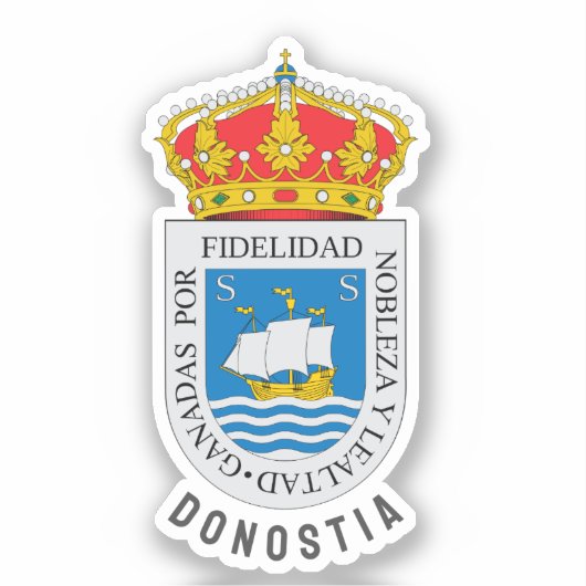 Sticker Armoiries de San Sebastián, Gipuzkoa - ESP (Recto)