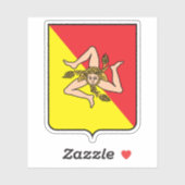 Sticker Armoiries de Sicile, Italie (Feuille)