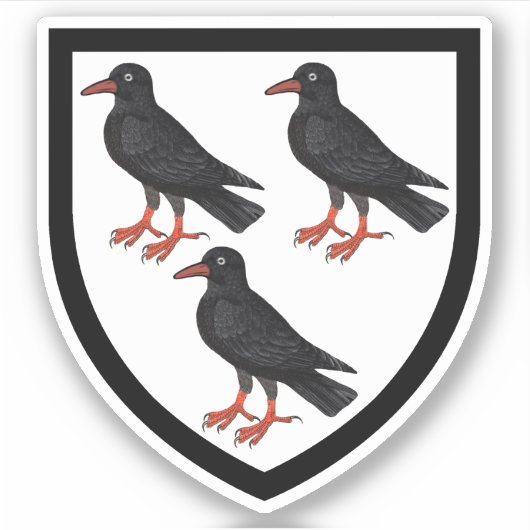 Sticker Armoiries de St. Thomas Becket - 1Up White (Devant)