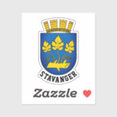 Sticker Armoiries de Stavanger, Norvège (Feuille)