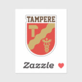 Sticker Armoiries de Tampere, Finlande (Feuille)