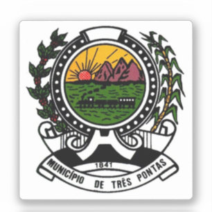Sticker Armoiries de Três Pontas, Minas Gerais - BRÉSIL