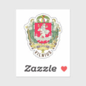 Sticker Armoiries de Vilnius - LITUANIE (Feuille)
