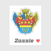 Sticker Armoiries de Vyborg, Russie (Feuille)