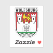 Sticker Armoiries de Wolfsburg, Allemagne (Feuille)