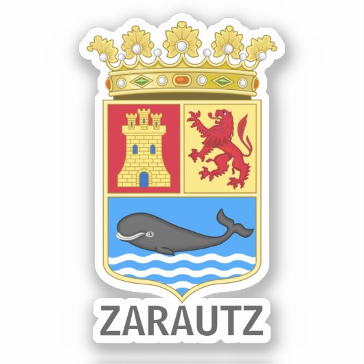 Sticker Armoiries de Zarautz - Gipuzkoa (Recto)