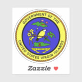 Sticker Armoiries des îles Vierges américaines (Feuille)