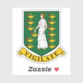 Sticker Armoiries des îles Vierges britanniques (Feuille)
