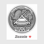 Sticker Armoiries des Samoa américaines, États-Unis (Feuille)