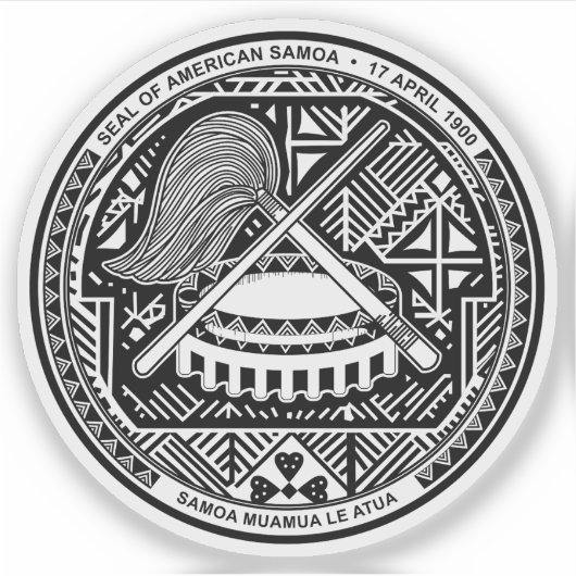 Sticker Armoiries des Samoa américaines, États-Unis (Devant)