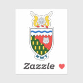 Sticker Armoiries des Territoires du Nord-Ouest - CANADA (Feuille)