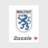 Sticker Armoiries d'Ingolstadt, Bavière - ALLEMAGNE (Feuille)