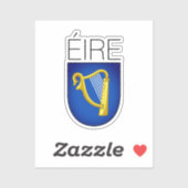 Sticker Armoiries d'Irlande (Feuille)