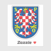 Sticker Armoiries d'Olomouc, République tchèque (Feuille)