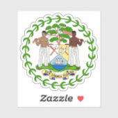 Sticker Armoiries du Belize (Feuille)