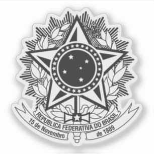 Sticker Armoiries du Brésil (depuis 1992, variante b/w)